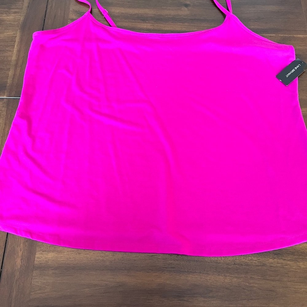 Lane Bryant Fuschia Cami Tank Top adjustable straps soft fabric